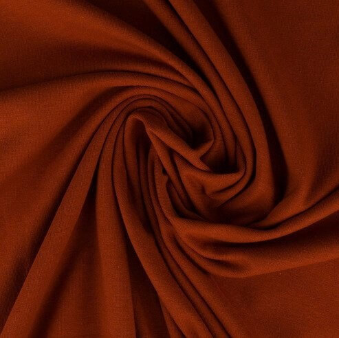 Tela de jersey liso, color cobre